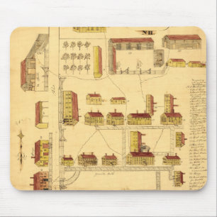 シェーカーの村の地図1849年 マウスパッド