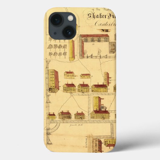 シェーカーの村の地図1849年 Case-Mate iPhoneケース (裏面)