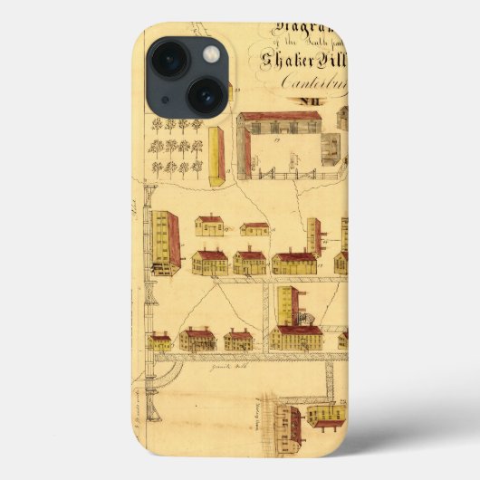 シェーカービレッジの地図, 1849 Case-Mate iPhoneケース (裏面)