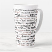 シェークスピアおもしろい侮辱クラシック文学 カフェラテマグ (右アングル)