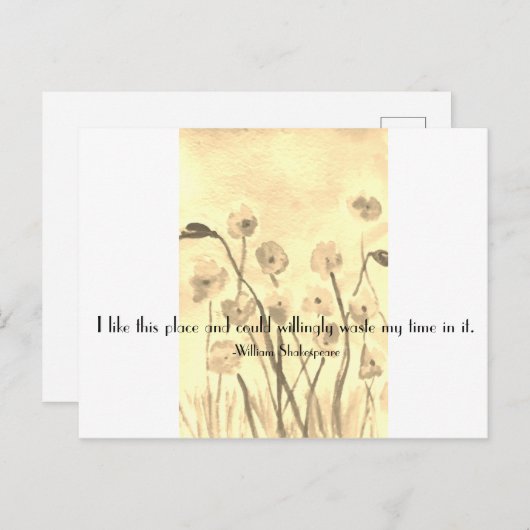 シェークスピアおもしろい引用文はがき ポストカード (正面/裏面)