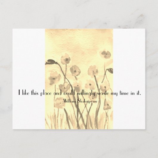 シェークスピアおもしろい引用文はがき ポストカード (正面)