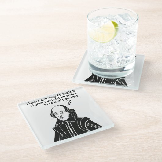 シェークスピアおもしろい引用文 ガラスコースター (アングル)