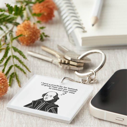 シェークスピアおもしろい引用文 キーホルダー (正面右)