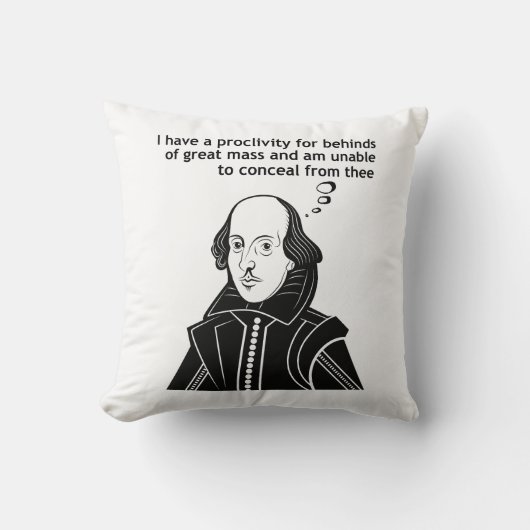 シェークスピアおもしろい引用文 クッション (正面)