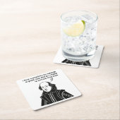 シェークスピアおもしろい引用文 スクエアペーパーコースター (インサイチュ)