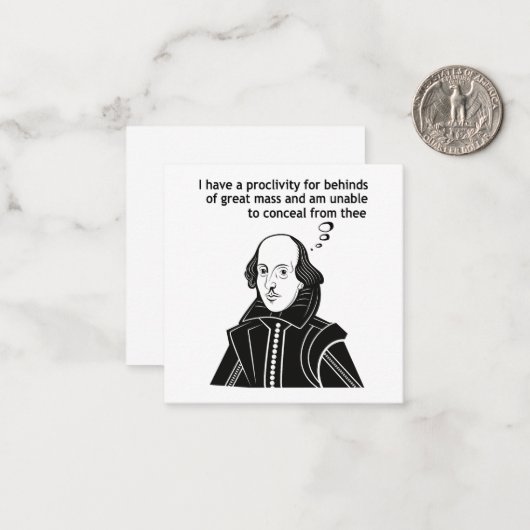 シェークスピアおもしろい引用文 ノートカード (正面/裏面インサイチュ)