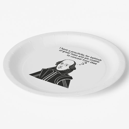 シェークスピアおもしろい引用文 ペーパープレート (アングル)