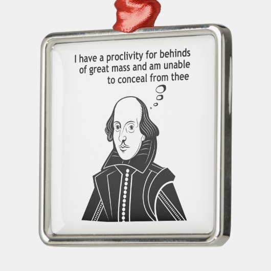 シェークスピアおもしろい引用文 メタルオーナメント (左)