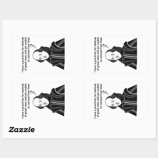 シェークスピアおもしろい引用文 長方形シール (シート)