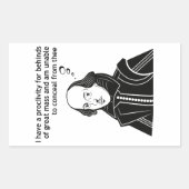 シェークスピアおもしろい引用文 長方形シール (正面)