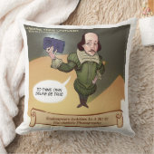 シェークスピアおもしろい自撮りラージ綿装飾用クッション クッション (ブランケット)