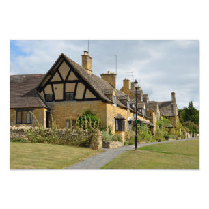 シェークスピアのコテッジ、ブロードウェイ、Cotswoldsのプリント フォトプリント