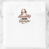 シェークスピアのステッカー – 演劇のステッカー ラウンドシール (バッグ)