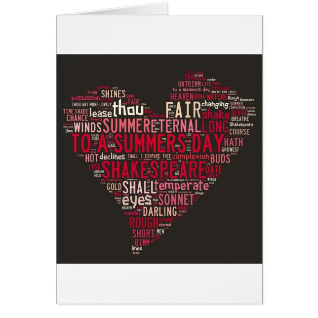 シェークスピアのソネット18 (正面)