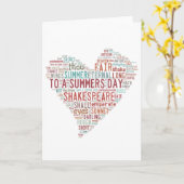シェークスピアのソネット18 カード (黄色い花)