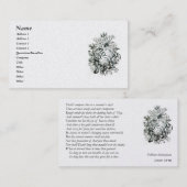 シェークスピアのソネット# 18 名刺 (正面/裏面)