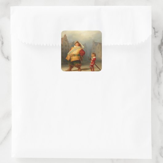 シェークスピアのファルスタッフと少年 スクエアシール (バッグ)