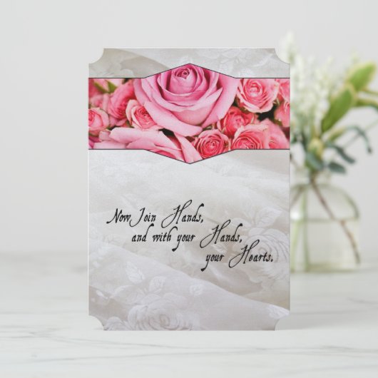 シェークスピアのルネサンスのバラの結婚式招待状 招待状 (スタンド正面)