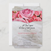 シェークスピアのルネサンスのバラの結婚式招待状 招待状 (裏面)