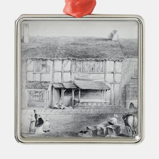 シェークスピアの出生地 メタルオーナメント (正面)