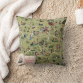 シェークスピアの国、イギリスのDunlopの地図 クッション (ブランケット)