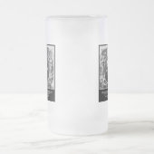 シェークスピアの引用文の~はすべての世界ステージです フロストグラスビールジョッキ (中央)