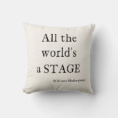 シェークスピアの引用文はすべての世界ステージの引用文です クッション (正面)