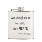 シェークスピアの引用文彼女は小さくしかし激しい引用文です フラスク (正面)