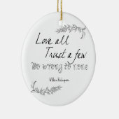 シェークスピアの引用文 セラミックオーナメント (右)