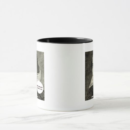 シェークスピアの引用文; 愚か者より機知に富んだ愚か者をよくして下さい マグカップ (中央)