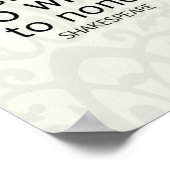 シェークスピアの愛すべてを信じて少数を信じて…引用文 ポスター (角)