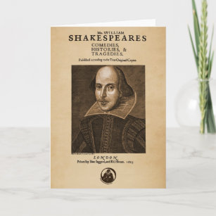 シェークスピアの最初フォリオへの前部部分 カード