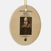 シェークスピアの最初フォリオへの前部部分 セラミックオーナメント (右)