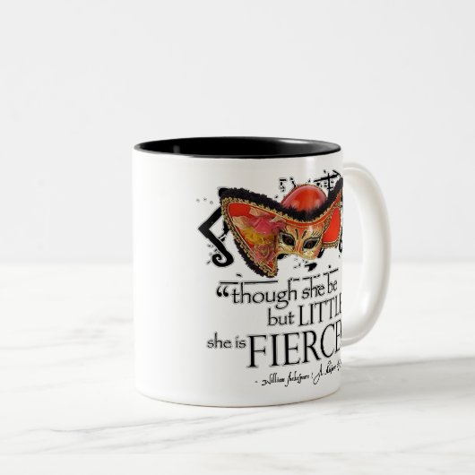 シェークスピアの真夏の夜の夢の激しい引用文 ツートーンマグカップ (正面右)