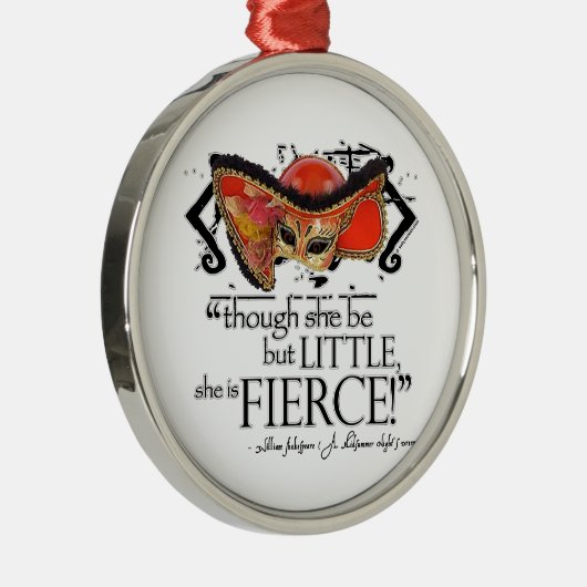 シェークスピアの真夏の夜の夢の激しい引用文 メタルオーナメント (右)