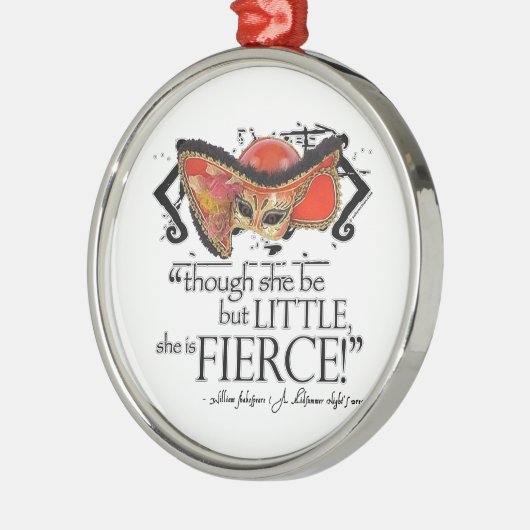 シェークスピアの真夏の夜の夢の激しい引用文 メタルオーナメント (左)