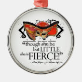 シェークスピアの真夏の夜の夢の激しい引用文 メタルオーナメント (正面)