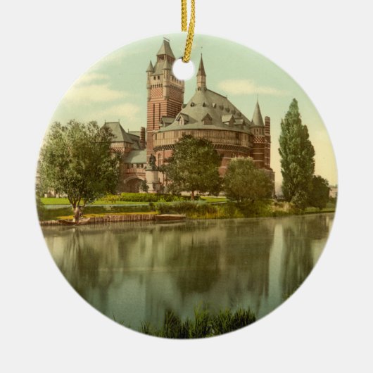 シェークスピアの記念の劇場、Stratford Avon セラミックオーナメント (正面)