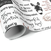 シェークスピアは可愛い皮肉図解入りの、写真付きので侮辱 ラッピングペーパー (ロールコーナー)