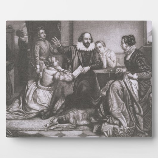 シェークスピアは彼の家族と共に、レシチンのストラットフォードで フォトプラーク (正面)