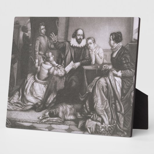 シェークスピアは彼の家族と共に、レシチンのストラットフォードで フォトプラーク (側面)