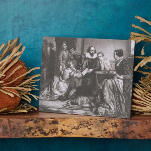 シェークスピアは彼の家族と共に、レシチンのストラットフォードで フォトプラーク (側面)