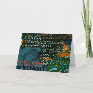シェークスピアは愛詩歌の暗闇を引用します カード