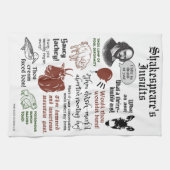 シェークスピアは本おもしろい風の演劇ファンを侮辱 キッチンタオル (横)