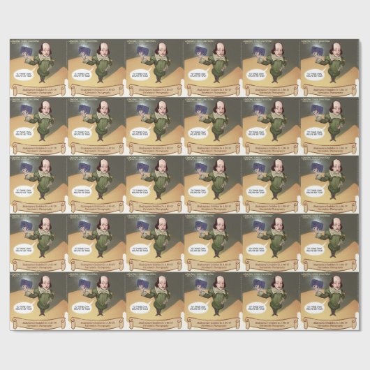 シェークスピアは自撮おもしろいる ラッピングペーパー (フラット)