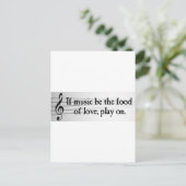 シェークスピアもし:音楽は愛の食べ物 ポストカード (スタンド正面)