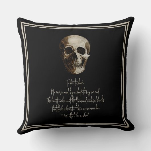 シェークスピアを眠る クッション (裏面)