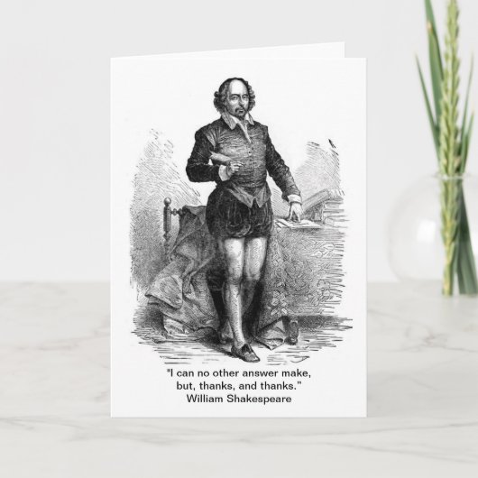 シェークスピアスタイル! サンキューカード (正面)