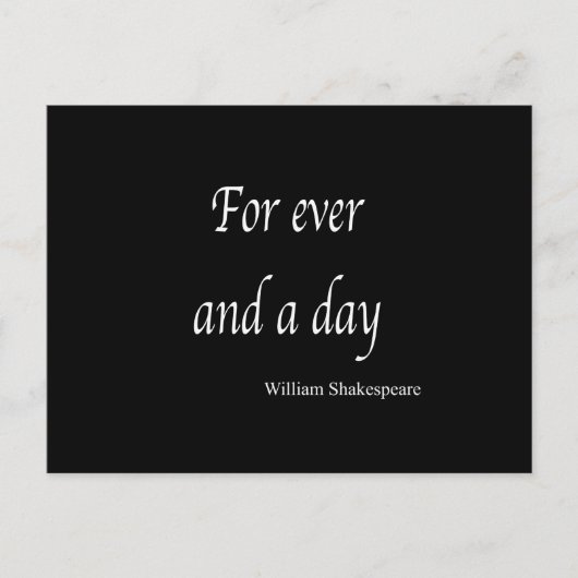 シェークスピアパーソナライズされた引用文 ポストカード (正面)